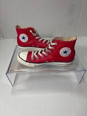 Converse All Star Red Leather High-Top Sneakers Women's 8